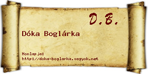 Dóka Boglárka névjegykártya