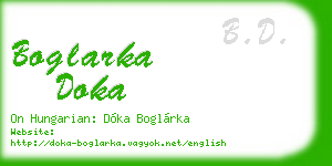 boglarka doka business card