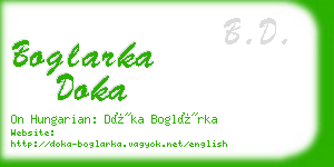 boglarka doka business card